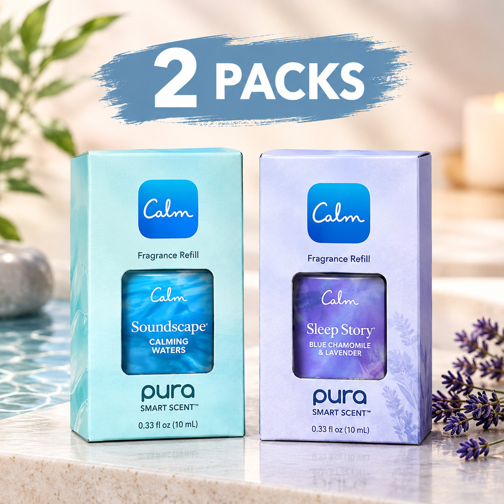 Pura x Calm Smart Scents Fragrance Refills 2 Pack – Soundscape & Sleep Story